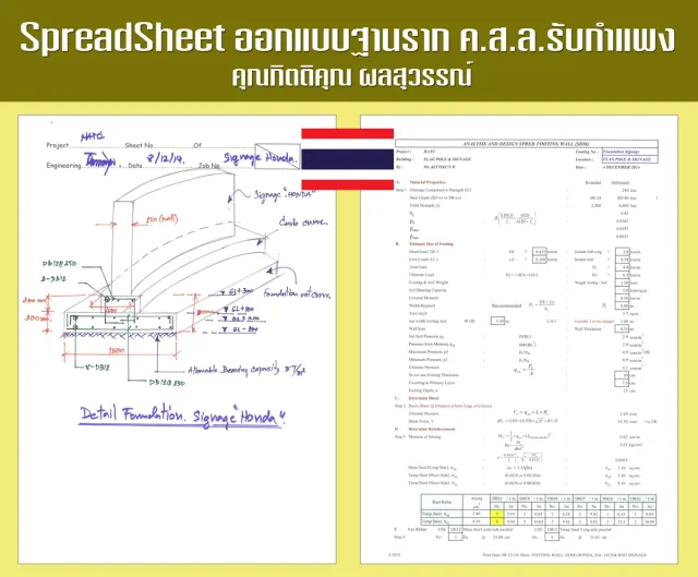 ออกแบบฐานรากคอนกรีตเสริมเหล็กรับกำแพง (Wall Footing) (คุณกิตติคุณ ผลสุวรรณ์)