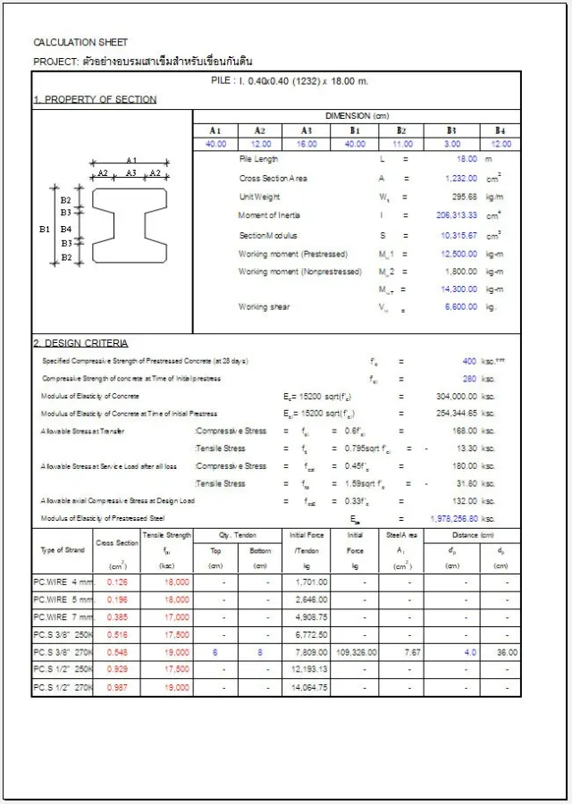 การออกแบบเสาเข็มสำหรับเขื่อนกันดิน