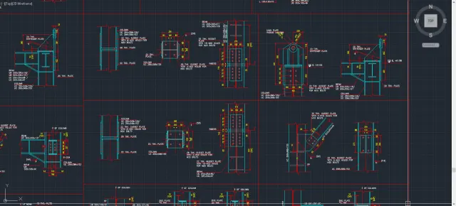 รวมแบบ CAD Steel Connection (จุดต่อโครงสร้างเหล็กต่างๆ)