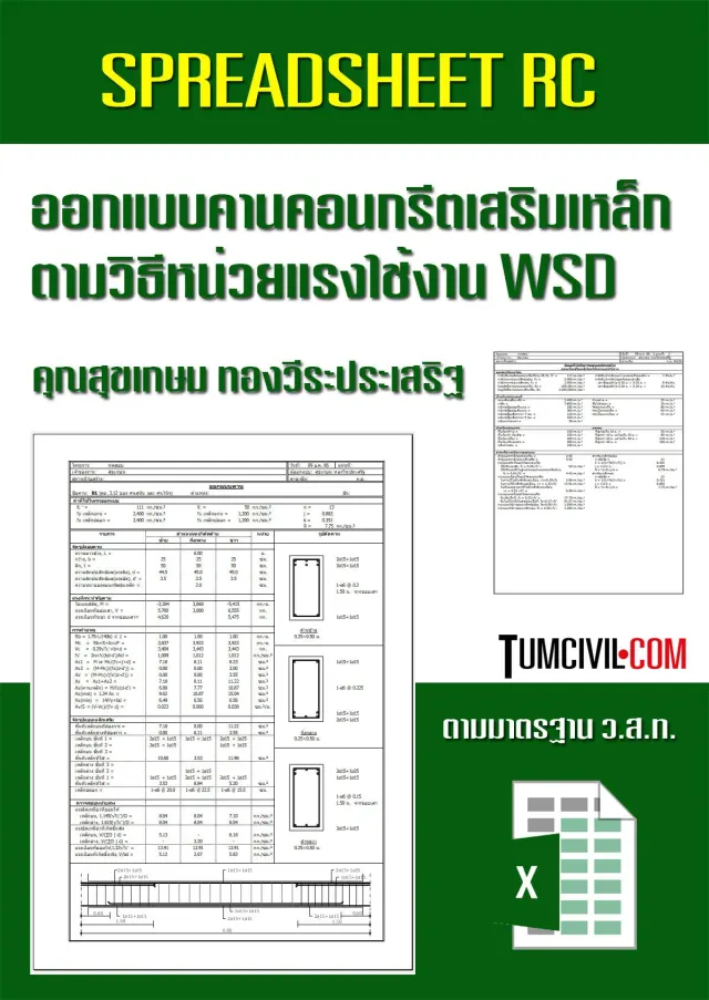 ออกแบบคานคอนกรีตเสริมเหล็ก วิธี WSD (คุณสุขเกษม ทองวีระประเสริฐ)