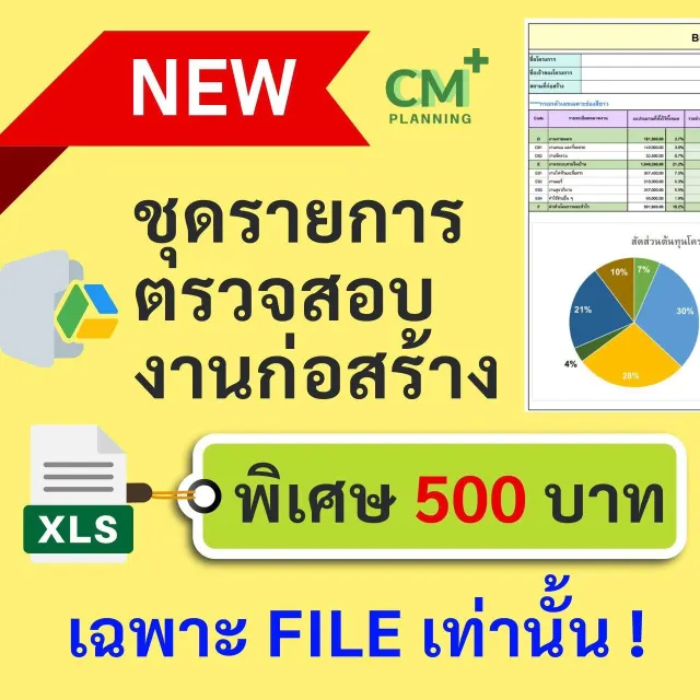 ชุด Checklist รายการตรวจสอบงานก่อสร้าง